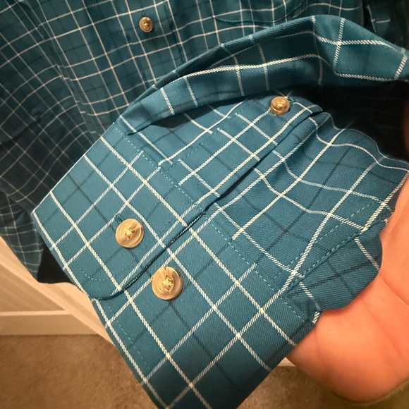 LL Bean Men's Traditional Fit Wrinkle Resistant Plaid Shirt Large-Tall - Picture 5 of 6